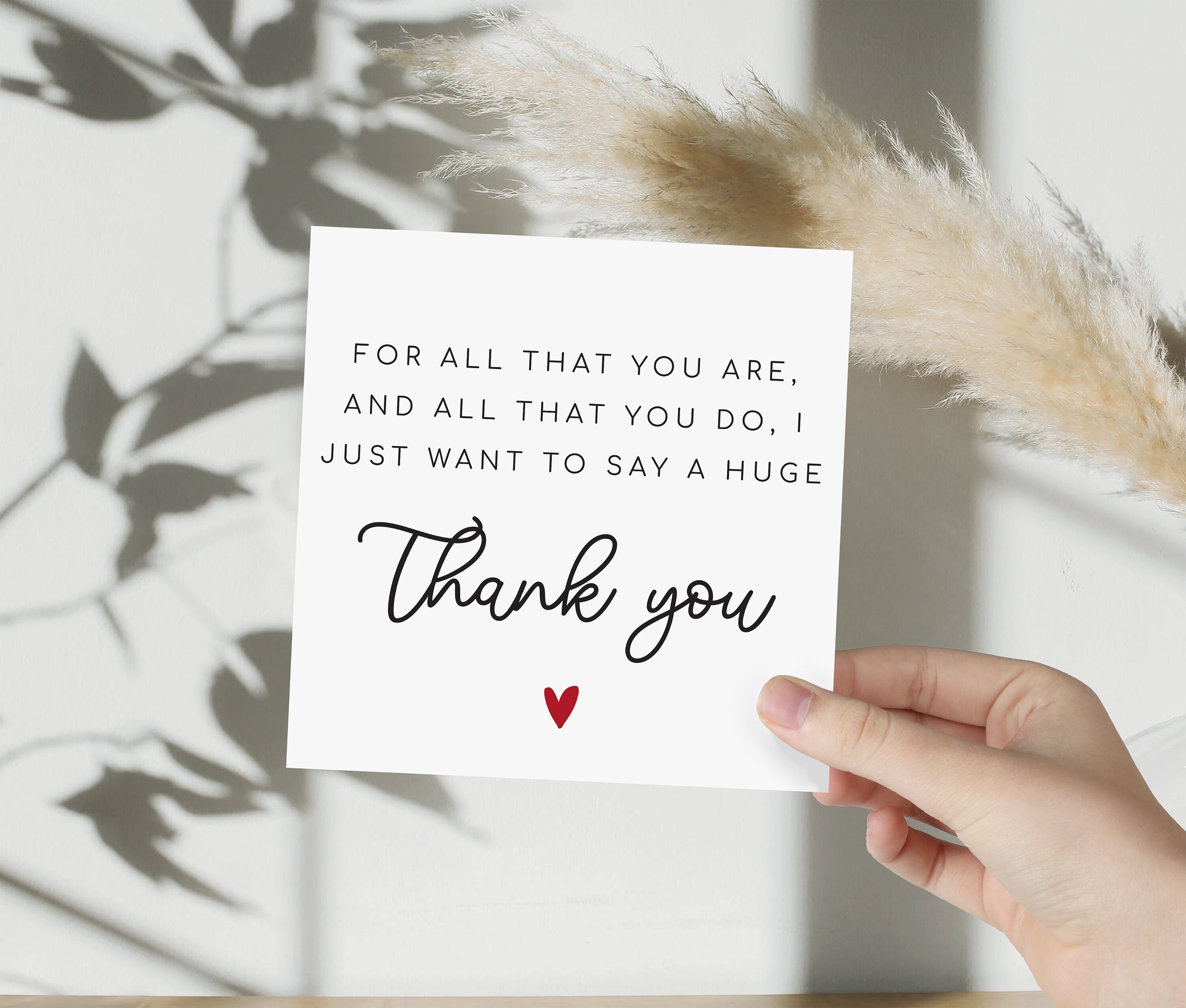 Thank You Card | Express Gratitude Card | Card for Family Friends