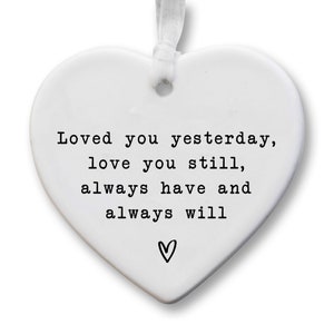 Love You Keepsake KS126 |  | Personalised Valentines Gift | Anniversary Gift | Ceramic Heart Keepsake | Gift for Partner | Love You Gift