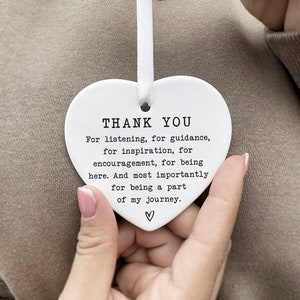 Thank You Keepsake KS16 Personalised Thank You Gift To Say Thank You Ceramic Heart Keepsake Thank You Present Gift For Friends image 5