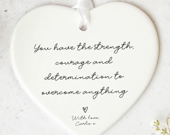 Recuerdo con cita positiva KS19 / Regalo para pensar en ti / Regalo para tiempos difíciles / Recuerdo de cerámica en forma de corazón / Presente de positividad / Regalo para un amigo