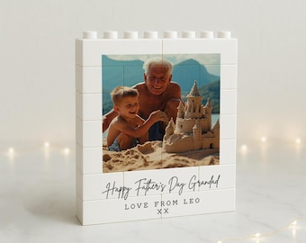 Personalised Father's Day Building Block Photo Gift | Grandad Gift | Grandpa Birthday | Unique Photo Present For Grandfather