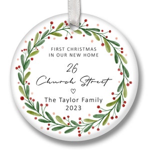 First Home Personalised Ornament | Christmas Gift | Christmas Bauble| First Home 2023 | Personalised New Home Gift 2023 | Christmas Ornament