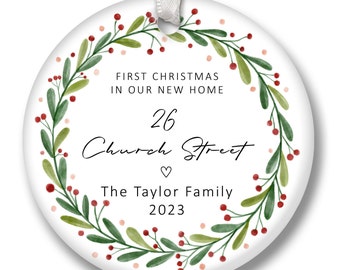 First Home Personalised Ornament | Christmas Gift | Christmas Bauble| First Home 2023 | Personalised New Home Gift 2023 | Christmas Ornament