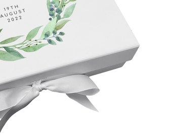 Scatola regalo per il 40° compleanno, compleanno 40, personalizzabile, con nome, color crema e oro, scatola da collezione per buoni, buste e biglietti di compleanno, per regali di denaro, donna e uomo