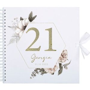 Álbum de fotos personalizado del álbum de recortes del 21 cumpleaños / Regalo personalizado / Regalo de cumpleaños / Regalo de amigos / Cumpleaños / Regalo para ella / Cumpleaños