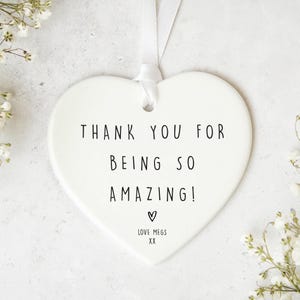 Danke, dass Sie ein tolles Andenken sind KS150 | Personalisiertes Dankeschön Geschenk | Danke sagen | Keramik Herz Andenken |  Geschenk für Freund