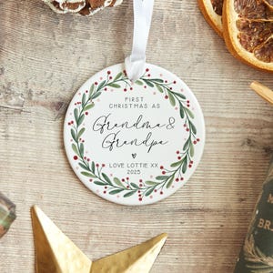 Premier Noël pour les grands-parents | Décoration de Noël | Cadeau grand-parent | Boule de Noël | Cadeau de Noël | Nouveau cadeau pour bébé | Noël image 8