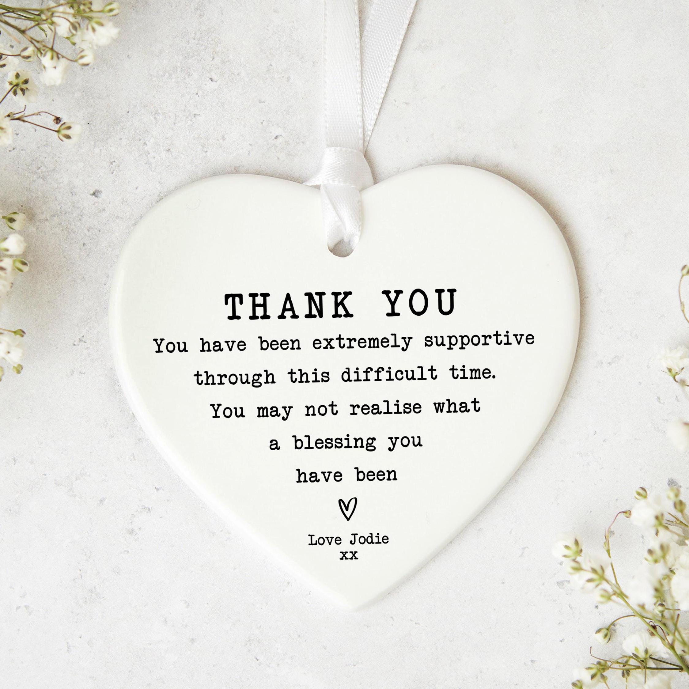 Thank You Keepsake KS122 | Personalised Thank You Gift | Gift To Say Thank You| Ceramic Heart Keepsake | Thank You Present | Gift For Friend