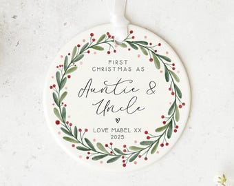 Auntie And Uncle Christmas Personalised Gift Bauble 2026