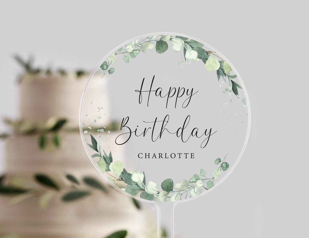 Personalised Birthday Cake Topper | Birthday Cake Topper | Happy ...