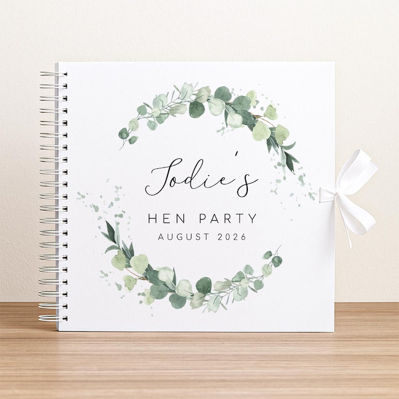 Hen Party Gift Scrapbook Album: Bridal Shower Keepsake - 8x8 Size, High Quality Paper, Personalised Photo Book image 1