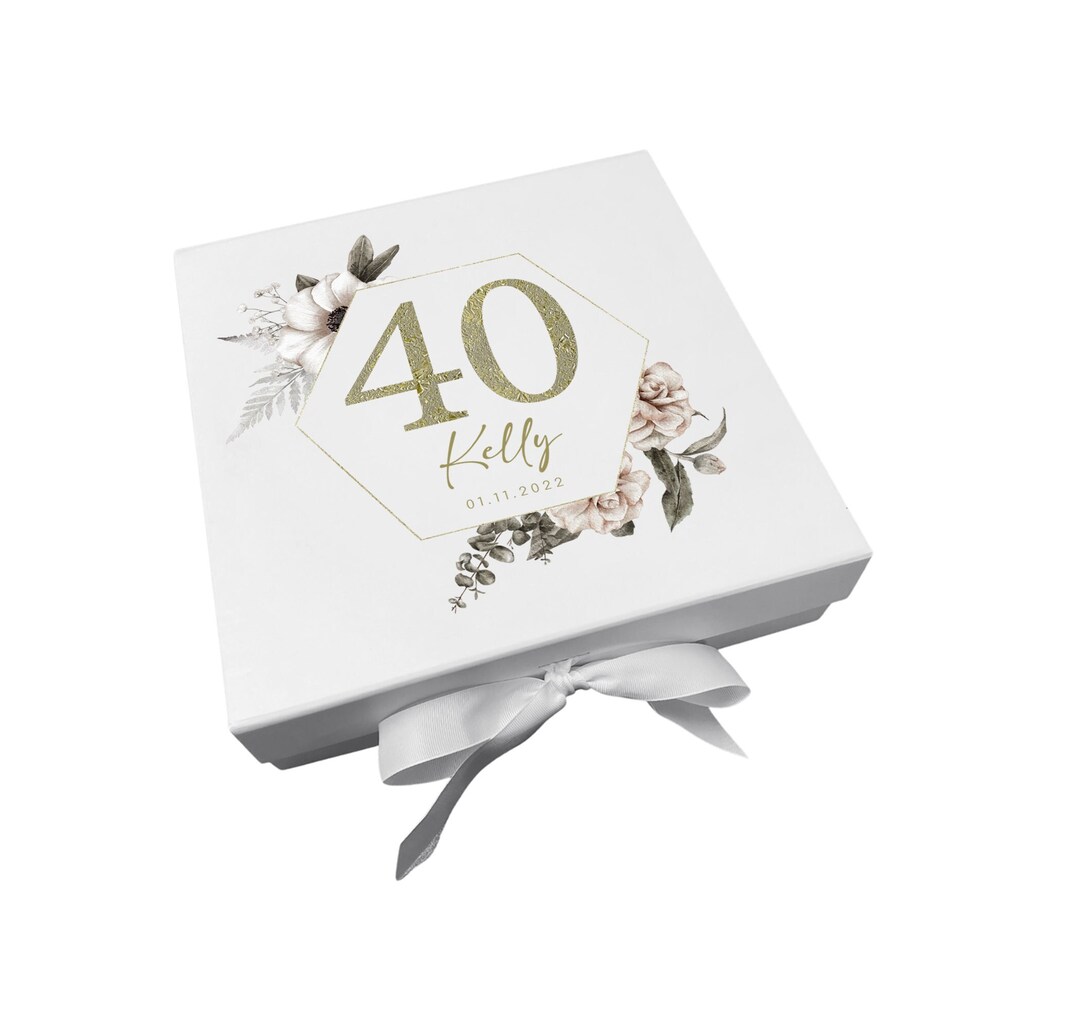 Personalised 40th Birthday Keepsake Box (medium & Large Sizes) - Etsy