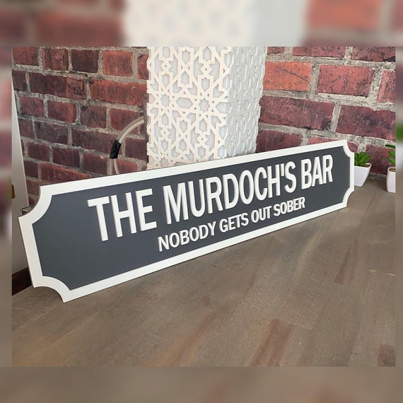 Personalised Acrylic Sign - Vintage Bar Plaque - Weatherproof Outdoor Decor, Custom Text, Six Backing Colors