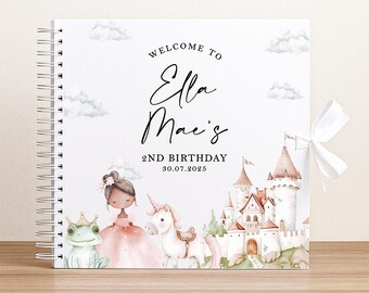 Welcome To Second Baby Gift Scrapbook: Princess Theme Keepsake, Custom Text (8x8in, 50 Pages, UV Printed Album)