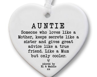 Cadeau tante KS38 | Coeur souvenir personnalisé de tante | L'anniversaire de ma tante | Cadeau pour tante | Cadeau tante | Cadeau tante | Cadeau tante