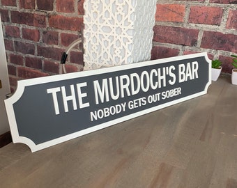 Personalised Vintage Style Street Sign Bar Indoor Outdoor Acrylic 3D Sign | Birthday Gift | Gift For Him | Personalised Gift | Fathers Day
