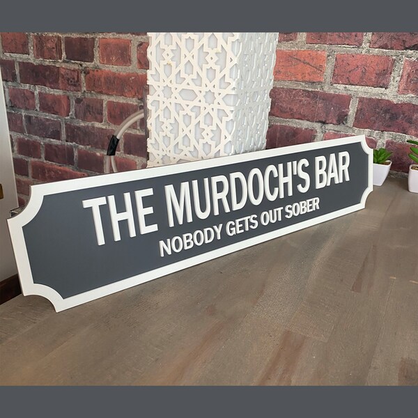 Personalisiertes Vintage-Stil Straßenschild Bar Indoor Outdoor Acryl 3D Schild | Geburtstagsgeschenk | Geschenk für Ihn | Personalisiertes Geschenk Vatertag