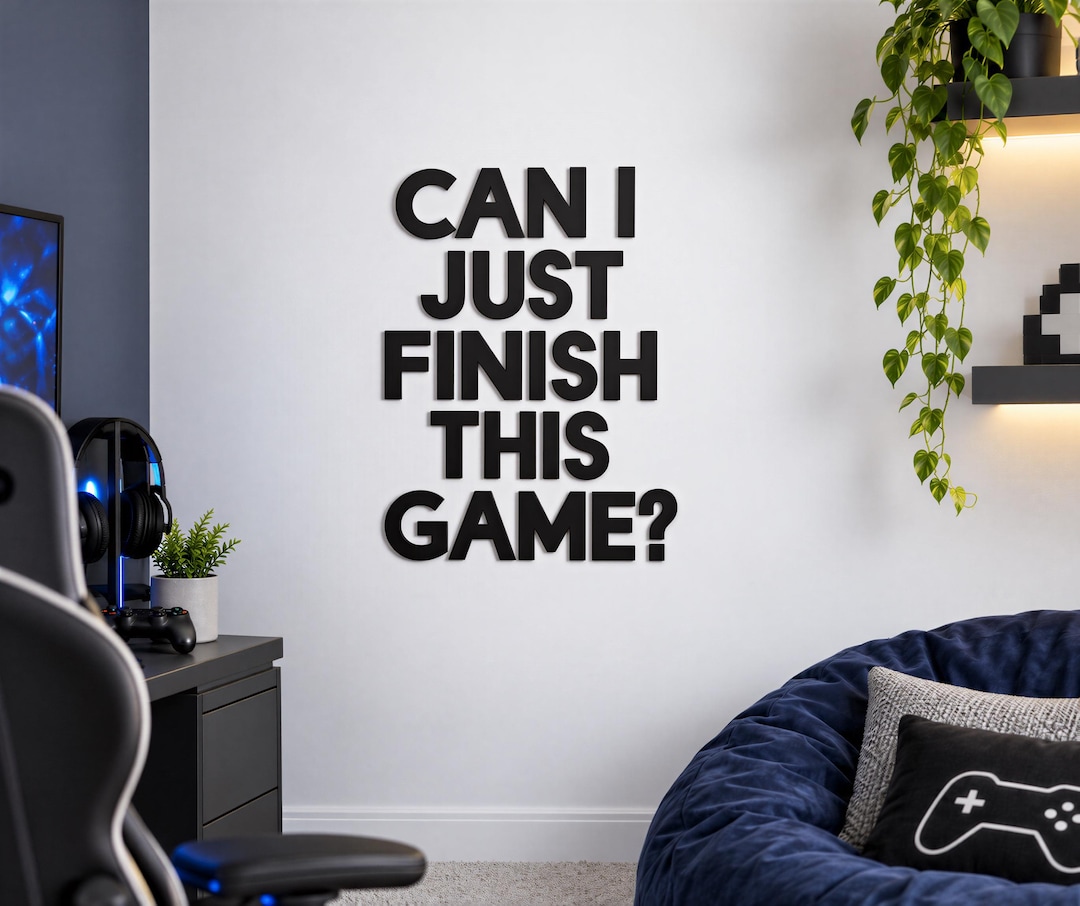 Gaming Wall Art | Gamer Bedroom Decor | 3D Acrylic Gaming Room Sign ...