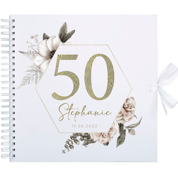 50th Birthday Personalized Photo Album Etsy UK