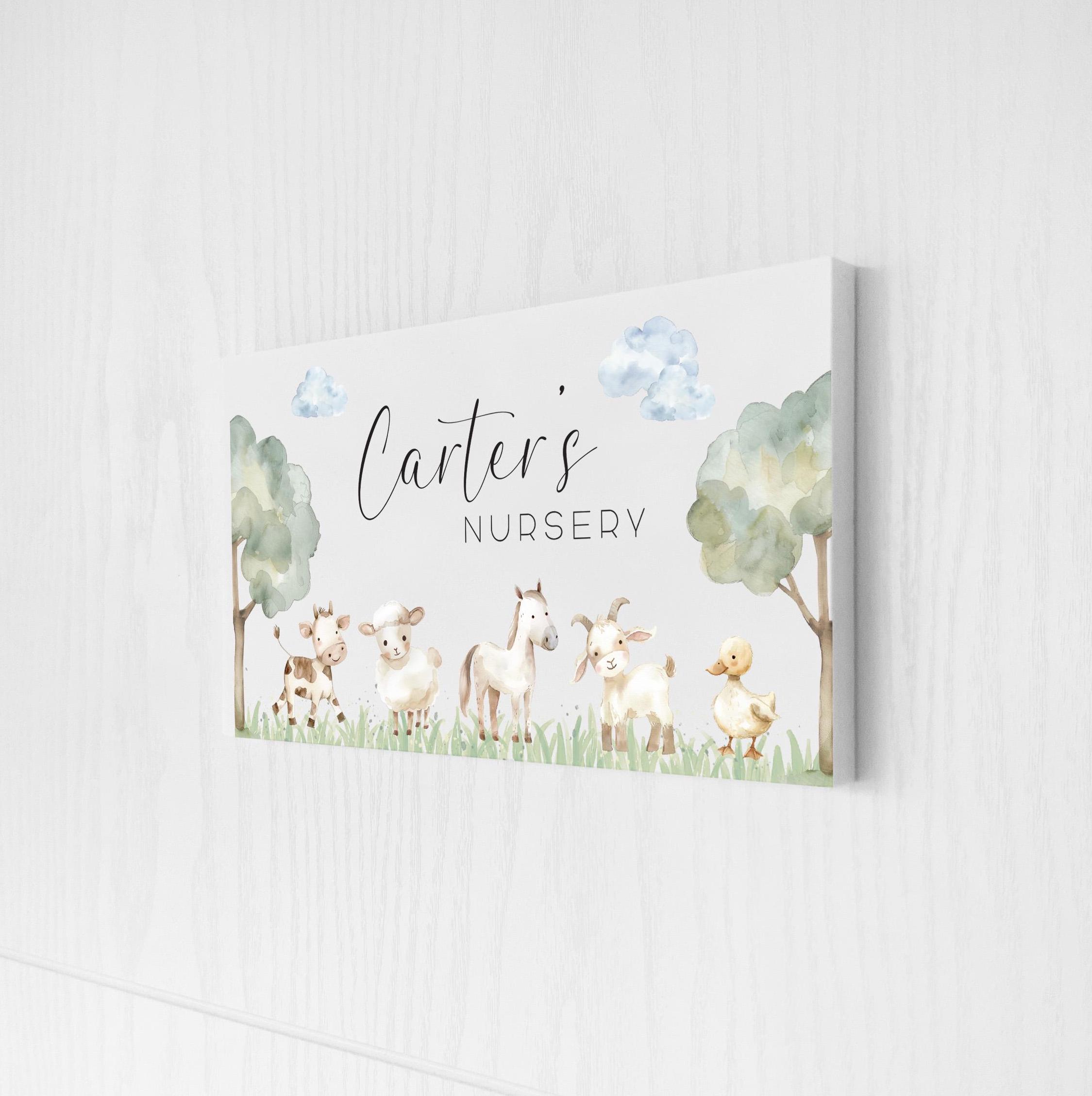 Personalised Nursery Door Sign | Nursery Decor | Farm Bedroom Decor | Farm Nursery Decor | Farm Door Sign | Farm Animals Door Sign