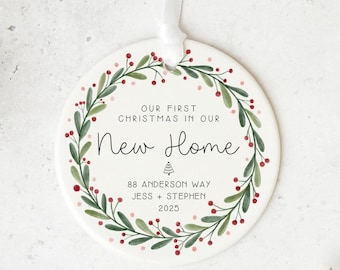 Personalised New Home Christmas Bauble | First Christmas In Our New Home | Address Ornament | New Home Gift | Holiday Decoration 2025