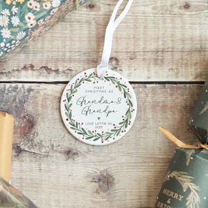Premier Noël pour les grands-parents | Décoration de Noël | Cadeau grand-parent | Boule de Noël | Cadeau de Noël | Nouveau cadeau pour bébé | Noël image 4