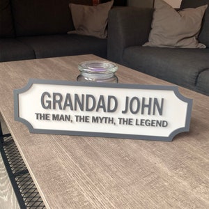 The Man, The Myth, The Legend Personalised Vintage Style Street Sign | Gift For Him | Garage Sign | Man Shed Sign | Fathers Day Gift