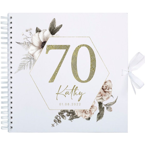 Personalised 70th Birthday Scrapbook Photo Album | Birthday Gift | Gift For Her | Birthday Present | Friends Gift | Happy Birthday