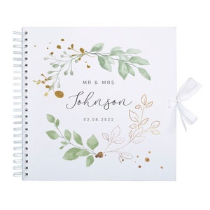 Personalisierte Blumen Hochzeit Scrapbook Fotoalbum | Hochzeitsgeschenk | Mr & Mrs Geschenk | Neu Mi Geschenk | Geschenk für Braut Hochzeitsgeschenk | Hochzeit