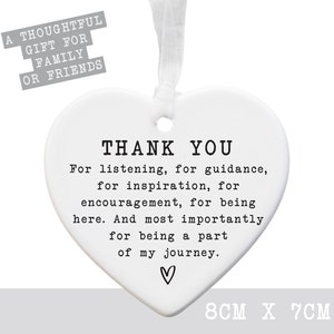 Thank You Keepsake KS16 Personalised Thank You Gift To Say Thank You Ceramic Heart Keepsake Thank You Present Gift For Friends image 7