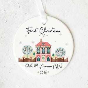 First Home Ornament, Ceramic | Acrylic | UV Printed Detail, Made To Order Christmas Keepsake