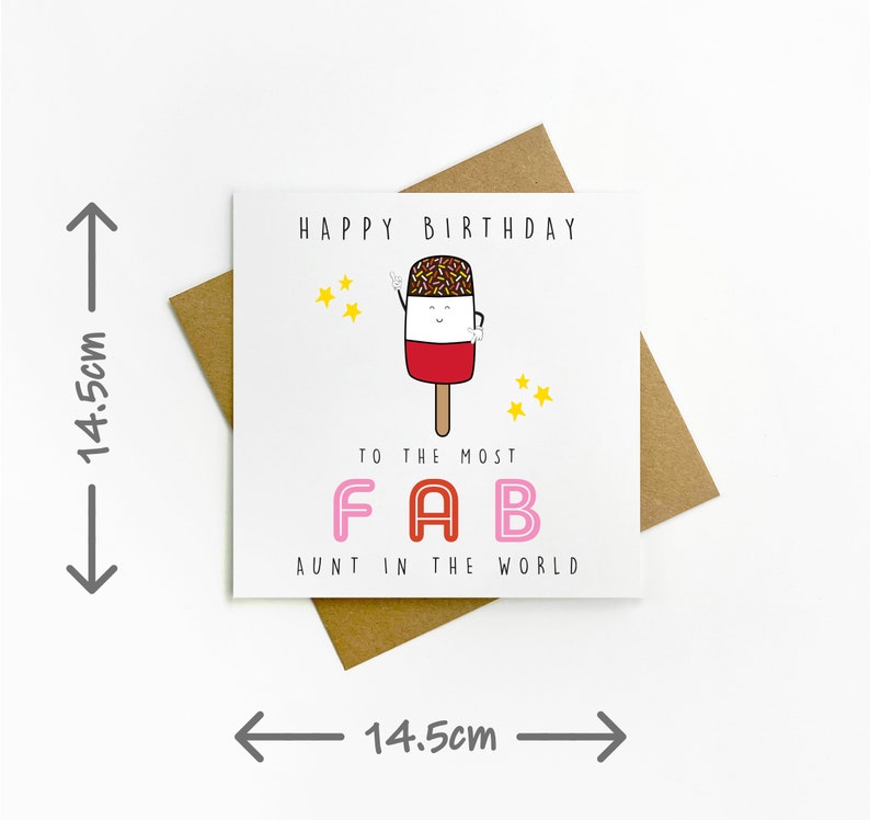 Funny Card Birthday Card: Humorous Aunt Greeting - Premium 300gsm Paper ...