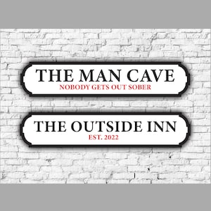 Personalised Vintage Style Acrylic Indoor and Outdoor Printed Sign Man Cave | Home Bar , Fathers Day Gift , Gift For Friends, Birthday Gift