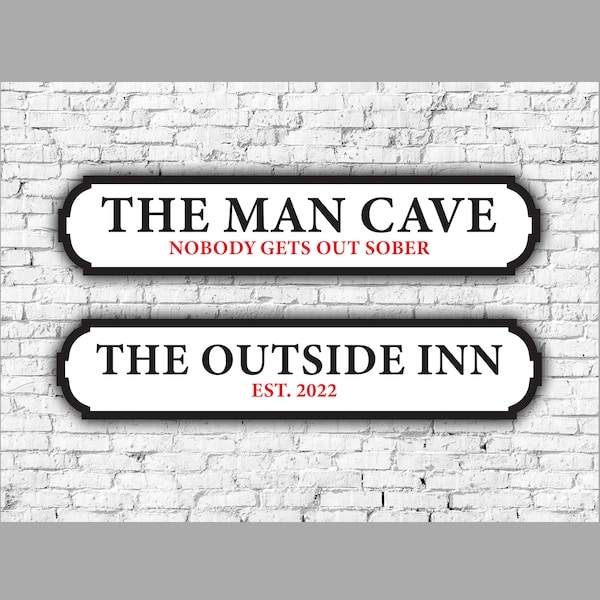 Personalised Vintage Style Acrylic Indoor and Outdoor UV Printed Sign Man Cave | Home Bar| Father's Day | Gift For Dad| Birthday Gift