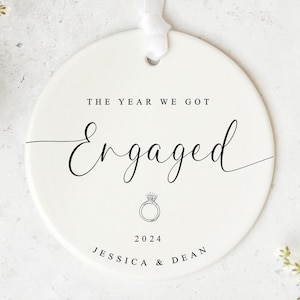 The Year We Got Engaged Personalised Ornament | Engaged 2025 | Engagement Gift | Just Engaged | Engagement Present | Gift For Friends | 2025