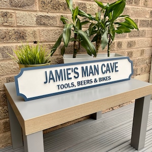 Personalised Vintage Style Street Sign For Garden Man Cave | Man Cave Gift | Birthday Gift | Acrylic Sign | Bar Sign | Gift For Him |