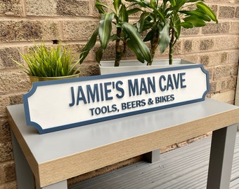Personalised Vintage Style Street Sign For Garden Man Cave | Man Cave Gift | Vintage Style | Acrylic Sign | Bar Sign | Birthday Gift