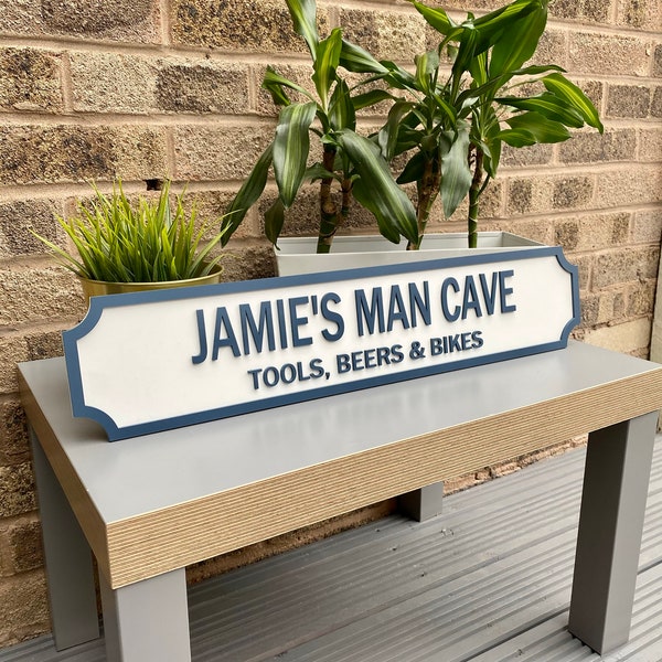 Personalised Vintage Style Street Sign For Garden Man Cave | Man Cave Gift | Birthday Gift | Acrylic Sign | Bar Sign | Gift For Him |