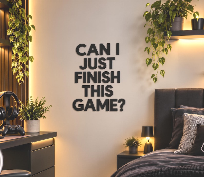 Gaming Wall Art | Gamer Bedroom Decor | 3D Acrylic Gaming Room Sign ...