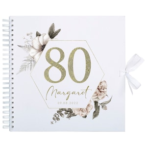 Personalised 80th Birthday Scrapbook Photo Album | Birthday Gift | Gift For Her | Happy Birthday | Birthday Present | Sentimental Gift