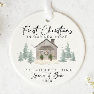 First Home Personalised Ornament CB02 | New Home Gift | Christmas Gift 2025 | First Home 2025 | Christmas Gift | Christmas Ornament