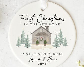 Décoration personnalisée First Home CB02 | Cadeau pour maison neuve | Cadeau de Noël 2025 | Première maison 2025 | Cadeau de Noël | Décoration de Noël