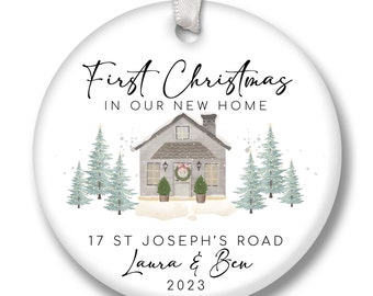 First Home Personalised Ornament CB02 | New Home Gift | Christmas In New Home | First Home 2023 | Christmas Gift | Christmas Ornament
