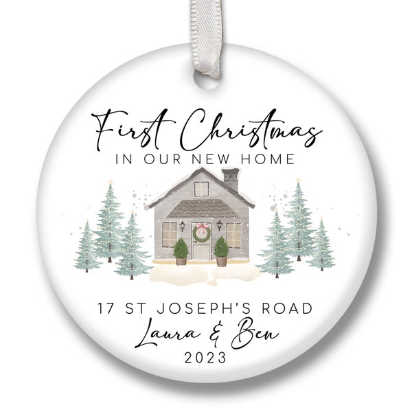 First Home Personalised Ornament CB02 | New Home Gift | Christmas In New Home | First Home 2023 | Christmas Gift | Christmas Ornament
