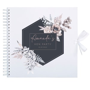 Personalisierte Hen Party Gästebuch Fotoalbum | Junggesellinnenabschied Scrapbook Fotoalbum | Junggesellinnenabschied Geschenk | Braut Geschenk sein | Freund Geschenke |