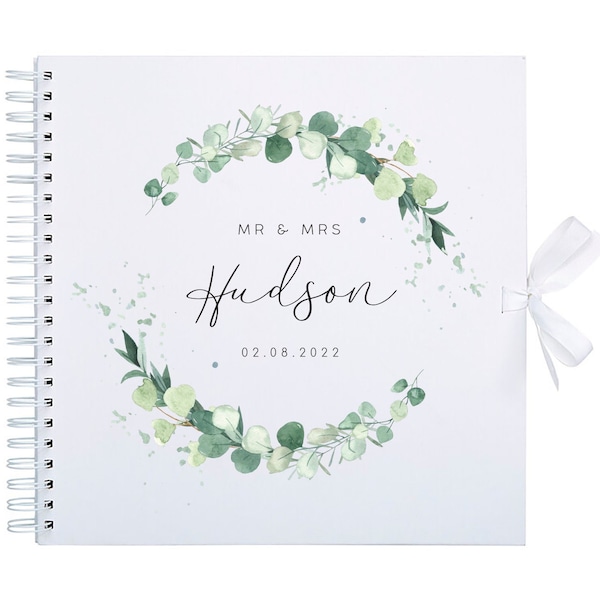 Personalisierte Blumen Hochzeit Scrapbook Fotoalbum | Hochzeitsgeschenk | Mr & Mrs Geschenk | Hochzeitsgeschenk | Neu Mi Geschenk | Geschenk für Freunde