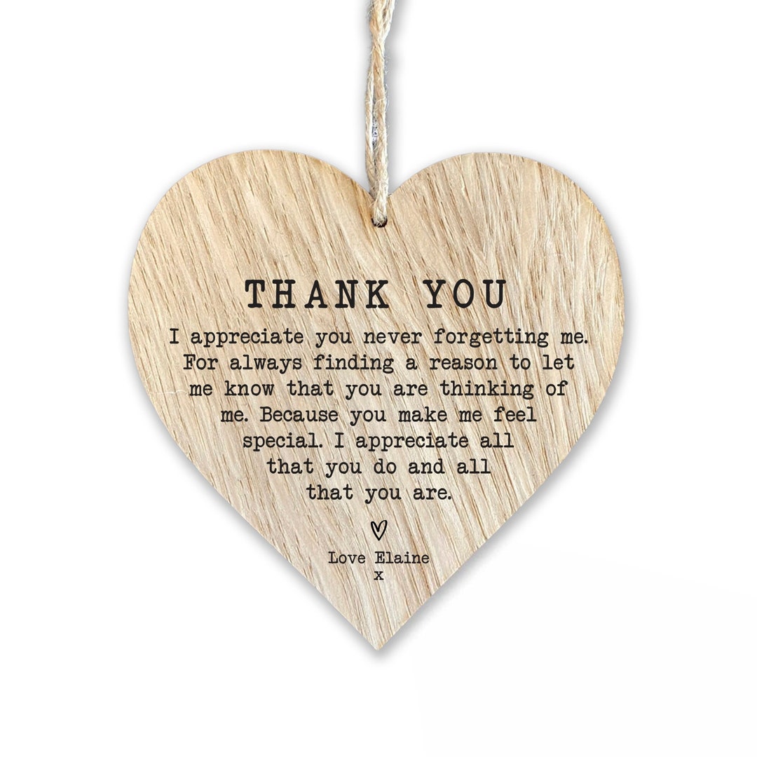 Thank You Keepsake WKS97 | Best Friend Personalised Thank You Gift ...