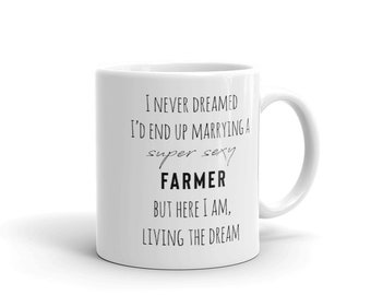 Farmer spouse mug, funny gift for farmer's wife, Christmas birthday present from farmer, farm wife cup, farmer mugs funny