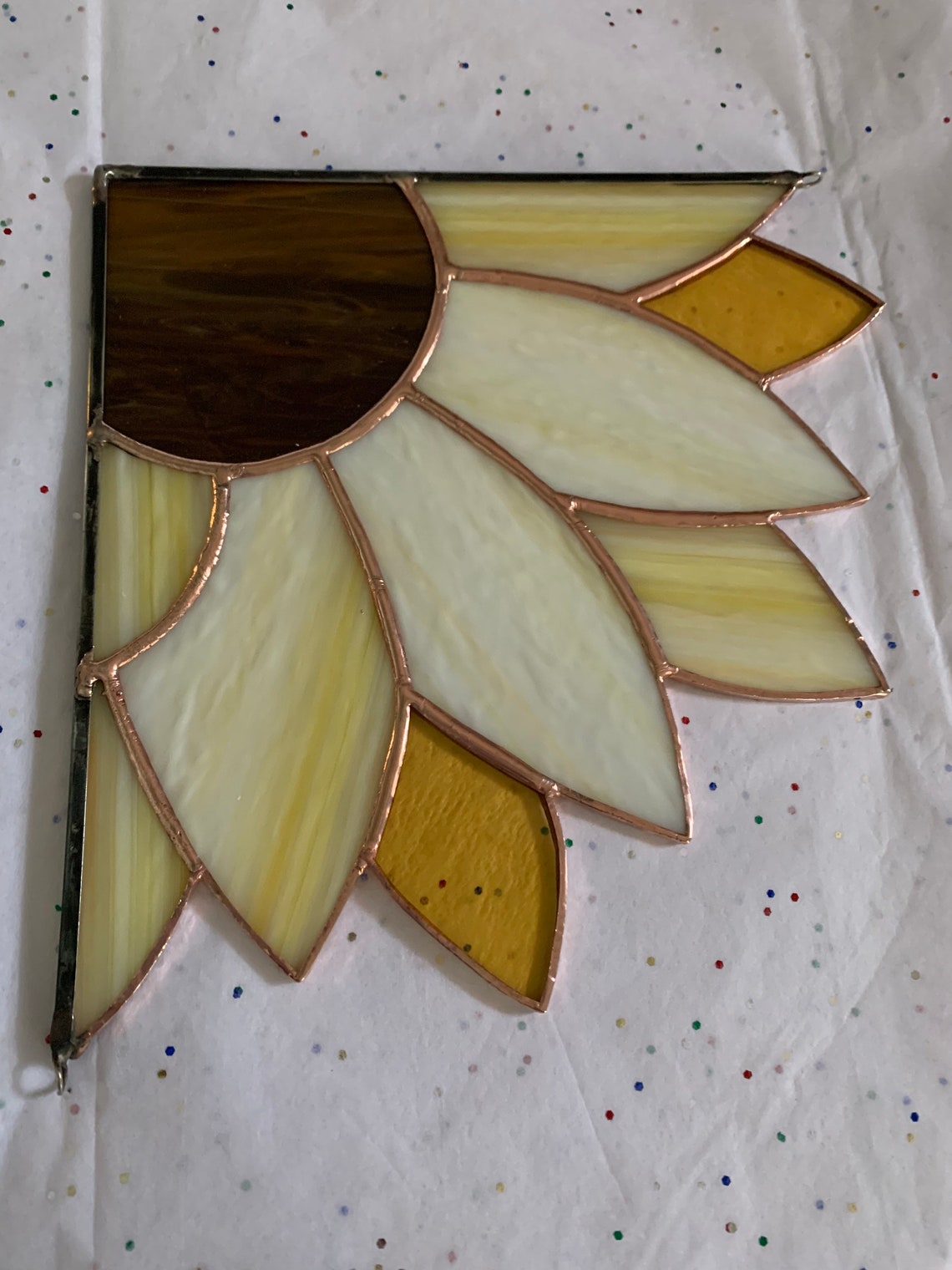 Stained Glass Corner Sunflower Etsy