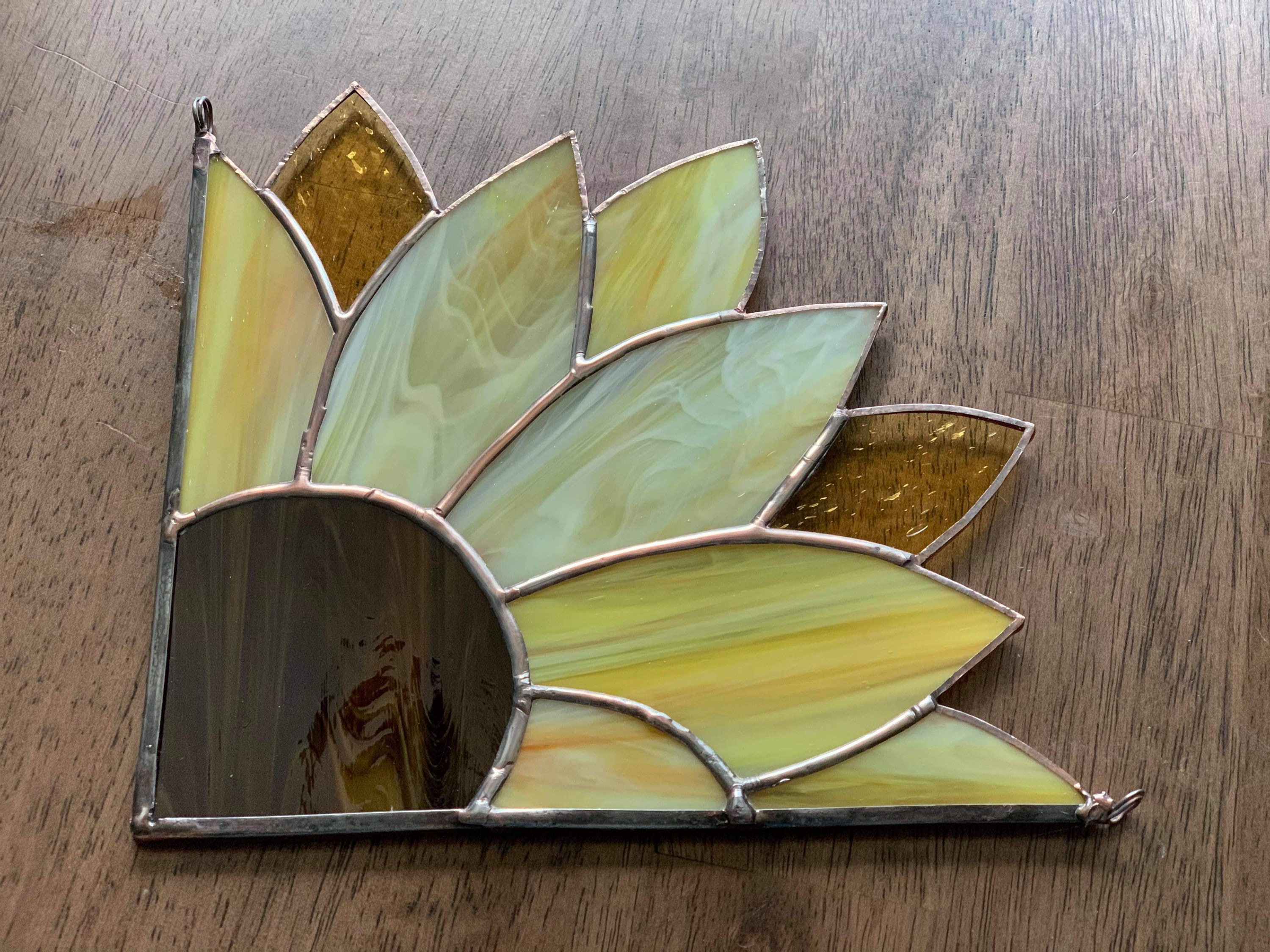 Stained Glass Corner Sunflower Etsy